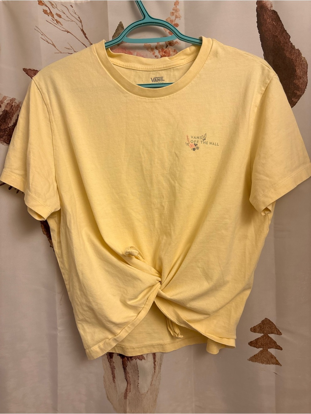 XL Vans Yellow Tie-Front Tee